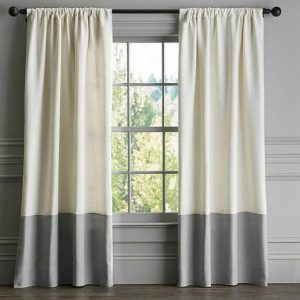 wave linen curtains 2 tone